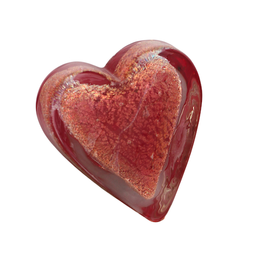 DB-866 Paperweight Red Heart $52 at Hunter Wolff Gallery